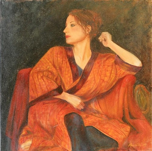 Painting-Portrait-October - Woman in Orange
