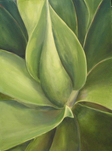 Painting-Floral-Green Agave