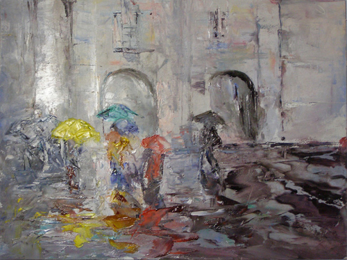 Painting-Cityscape-One Day It Rained