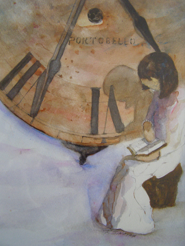 Painting-Portrait-Reading - Portobello Time