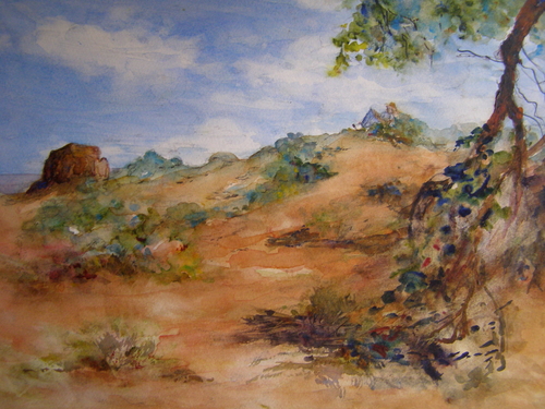 Painting-Landscape-Monument Valley Hillside II