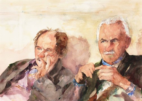 Painting-Portrait-2 Guys From Italy