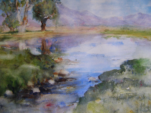 Painting-Landscape-Idaho Lake View