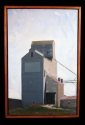 Reid, Thorpe, Grain Elevator, Landscape, Oil on Canvas, Painting, Oil Paint, Prairie, Giant, Saskatoon, Canada, Plains, Midwest -  Painting