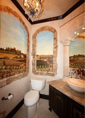 Painting-Tuscan bathroom