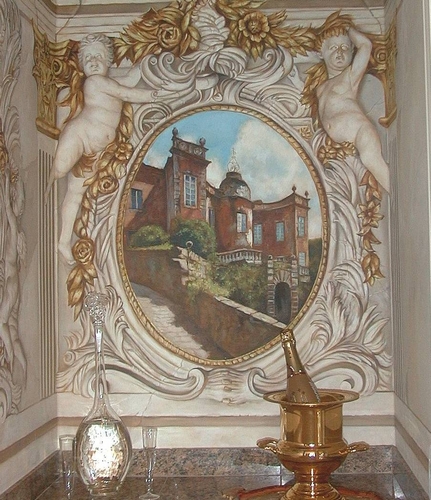 Painting-Italian plasterwork and rondels
