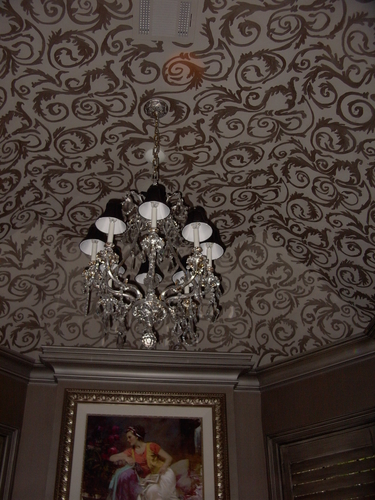 Painting-Metallic ceiling pattern
