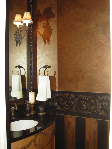 Painting-Bronze powder room