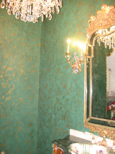 Painting-Allover stencil powder room
