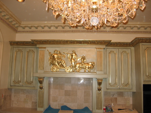 Decorative-Gilded range hood