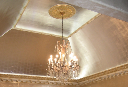 Decorative-Silver leaf ceiling
