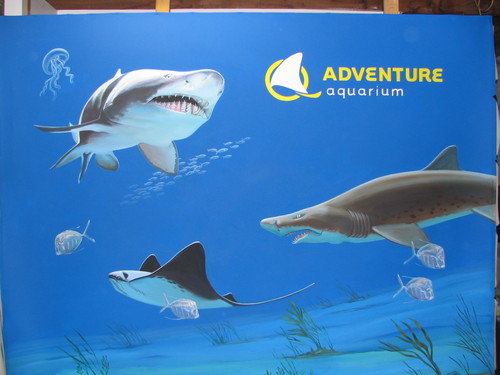 Painting-Seascape-Camden, NJ Aquarium Mural