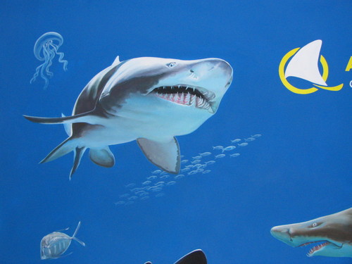 Painting-Camden, NJ Aquarium Mural-detail