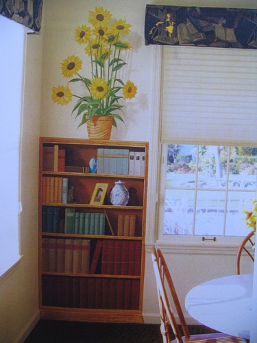 Painting-Faux bookcase