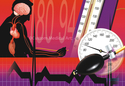 Illustration-Hypertension, High Blood Pressure, Blood Pressure Cuff, Elderly