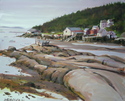 Painting--Oil-LandscapeGray Morn<br>Over the Rocks