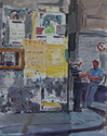 Painting--Acrylic-FigurativeIn town in the hills of Sicily