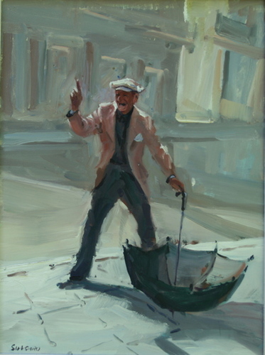 Painting-Jackson Square Performer