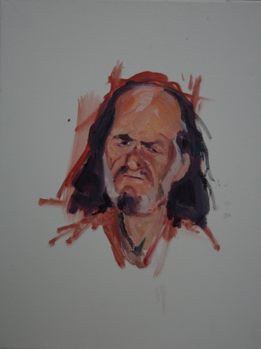 Painting-Portrait-Streetwise Intellect, Italy