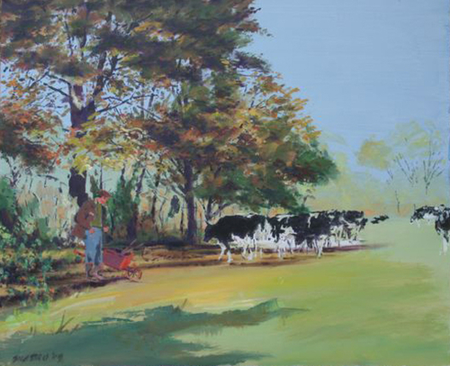 Painting-Landscape-Bucks County, PA. Farm