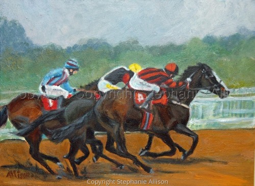 Painting-Down the Backstretch
