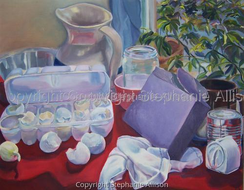 Painting-Still Life-Breakfast Tablescape