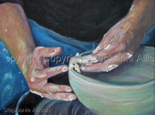 Painting-Figurative-The Potter's Hands
