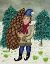 Painting--Acrylic-FantasyPine Cone Fairy
