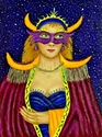 Painting--Acrylic-PortraitMasked Diva- Bronwyn