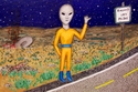 Painting--Acrylic-FantasyHitch-Hiking to Roswell