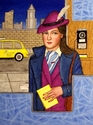 Painting--Acrylic-CityscapeGirl Reporter
