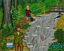 Painting--Acrylic-FigurativeFishy in the Brook