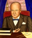 Painting--Acrylic-PoliticalPortrait of Sir Winston Churchill