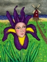 Painting--Acrylic-BotanicalDutch Iris Girl