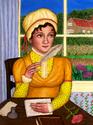 Painting--Acrylic-PortraitJane Austen (seated half-length)