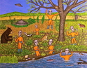 Painting--Acrylic-FantasyInvasion of the Clueless Aliens