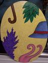 Painting--Acrylic-Still LifeOval Montage with Hat