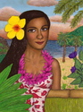 Painting--Acrylic-PortraitMiss Tropical Lagoon