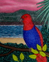 Painting--Acrylic-WildlifeFemale Eclectus Parrot