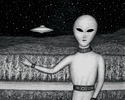 Painting--Acrylic-FantasyGrey Alien