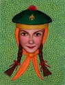 Painting--Acrylic-PortraitAudrey Tautou  Face portrait