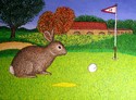 Painting--Acrylic-LandscapeBunny on the 18th Green