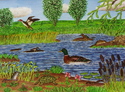 Painting--Acrylic-LandscapeMarsh Scene