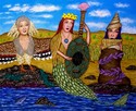 Painting--Acrylic-FantasySeaside Trio