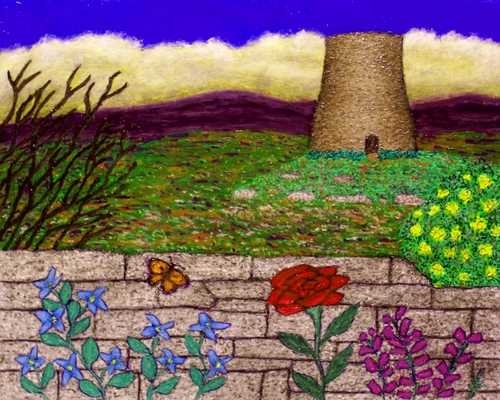 Painting-Landscape-Broch on the Moor