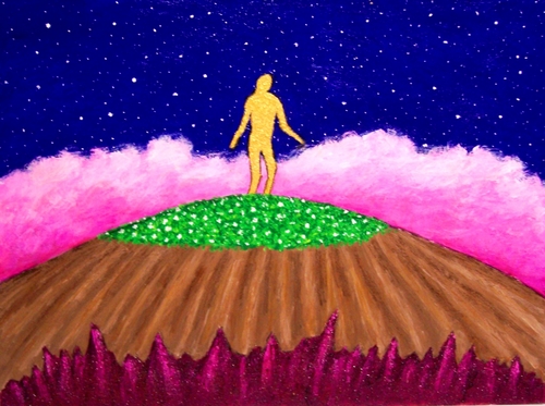 Painting-Landscape-At the Top of the Hill