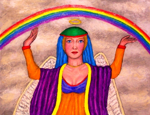 Painting-Figurative-Angel of the Rainbow