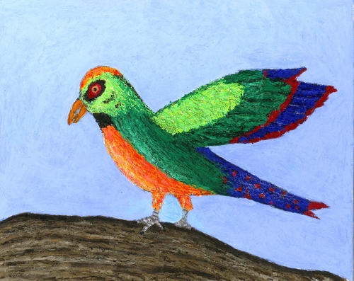 Painting-Fantasy tropical Bird
