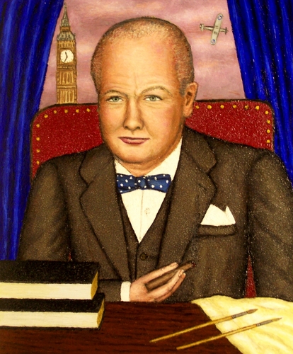Painting-Political-Portrait of Sir Winston Churchill