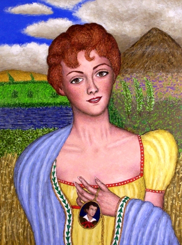 Painting-Portrait-Portrait of Lady Caroline Ponsonby Lamb